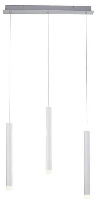 Leuchten Direkt 15203-95 - LED Csillár zsinóron BRUNO 3xLED/4,8W/230V fehér