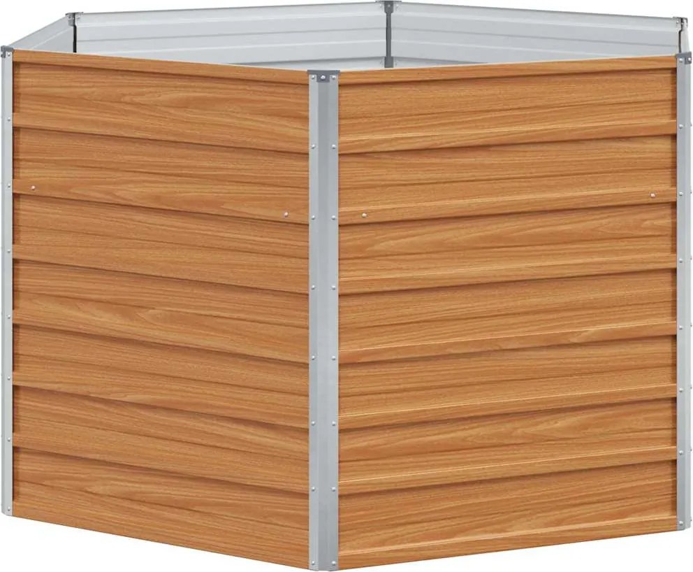 vidaXL Emelt kert ágyás Világos Barna 129 x 129 x 77 cm