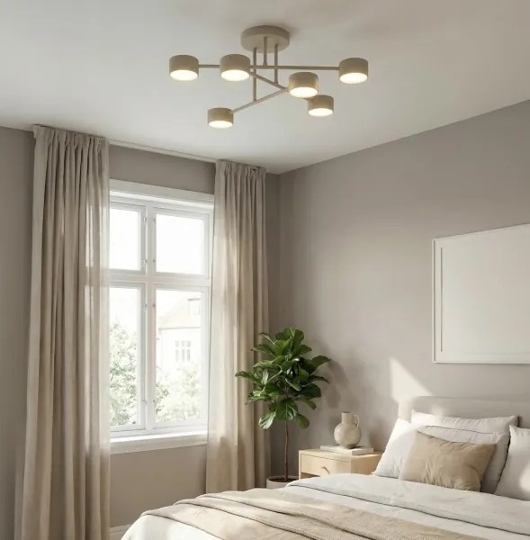 Felületre szerelt csillár HALO 6xGX53/10W/230V bézs