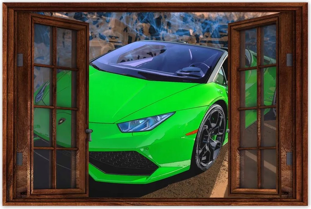 Poszterek 120x80 Zöld sportautó