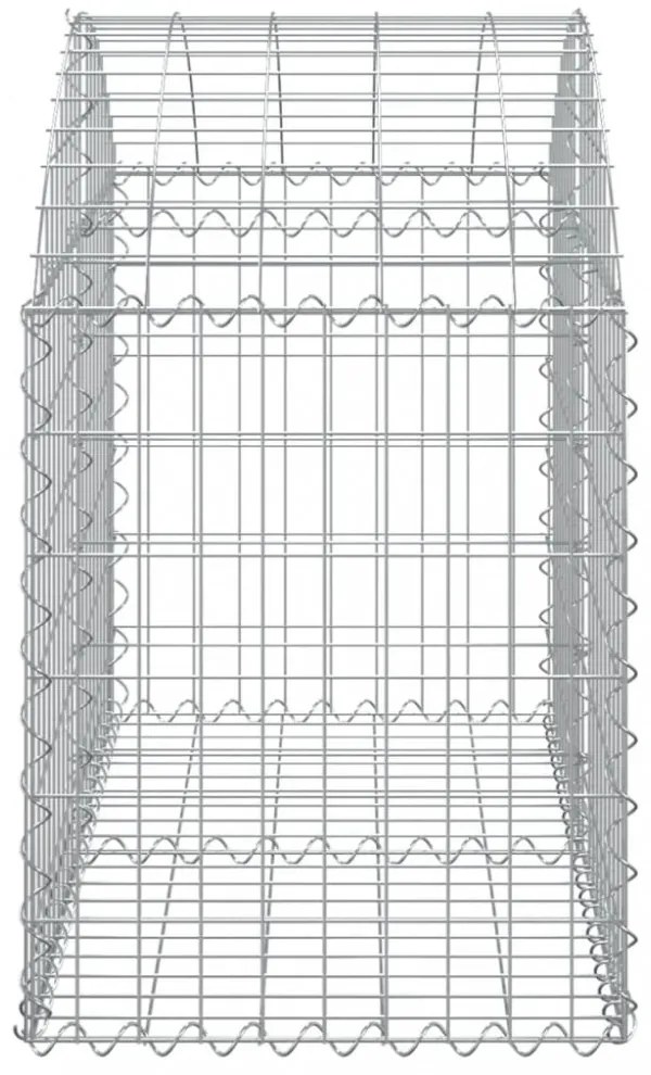 íves horganyzott vas gabion kosár 100x50x60/80 cm