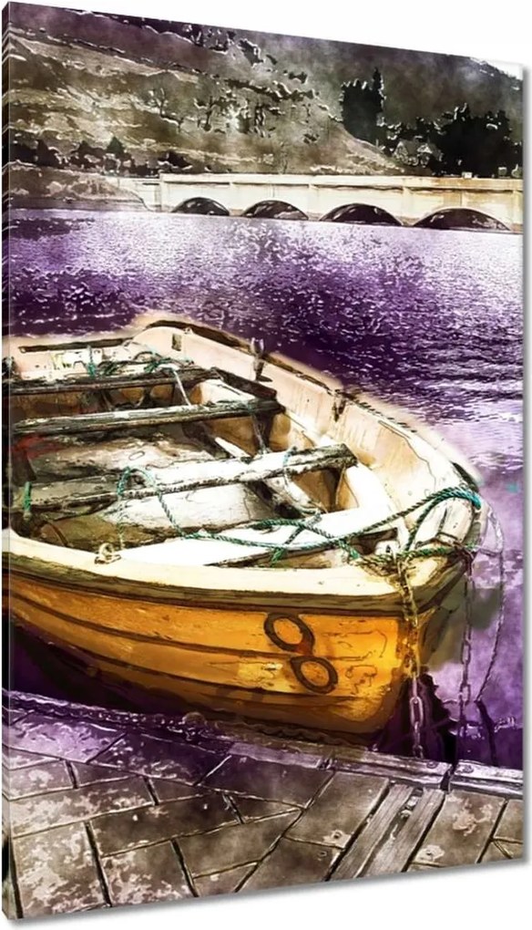 Vászonkép 80x120 Horgászcsónak Csónak