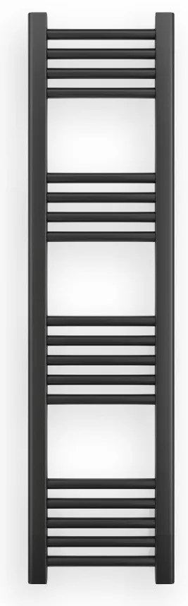 Fekete 300x1200mm törölközőszárítós fürdőszobai radiátor Welland Lux | Készletről | Gyors kiszállítással