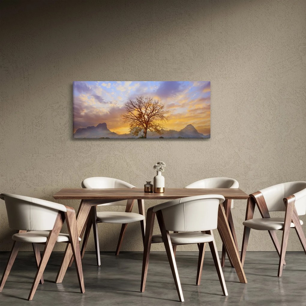 Kép - Táj napraforgóval (120x50 cm)