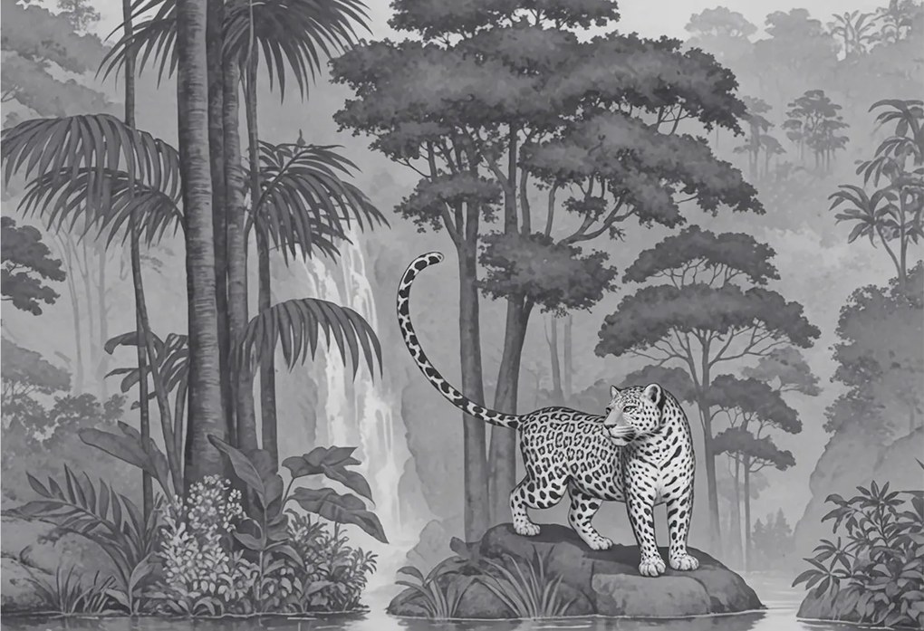 Stílusos Dekoratív fotótapéta Flizelin Trópusi dzsungel 152x104