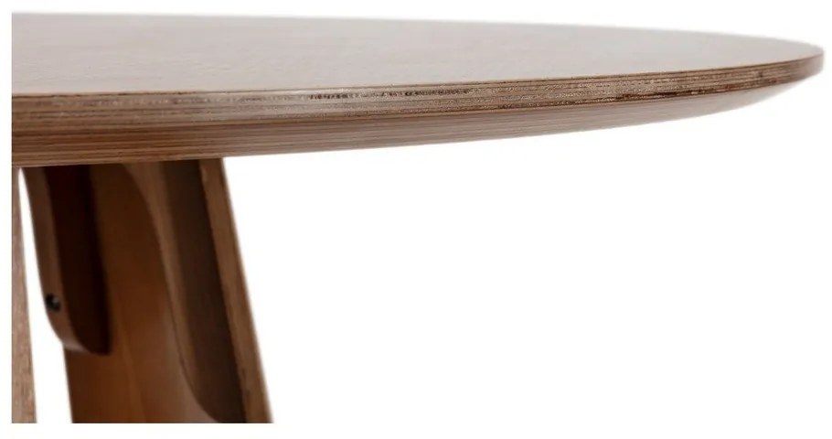 Kerek étkezőasztal tölgyfa dekorral ø 120 cm Zuri – MOME