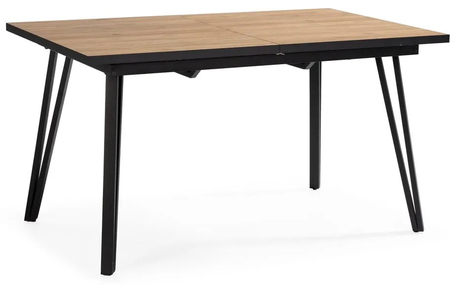 Étkezőasztal tölgyfa dekoros asztallappal 90x140 cm Cleo – Marckeric