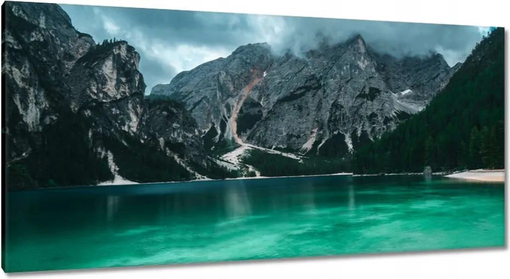 Vászonkép 115x55 Hegyi tó Tájkép