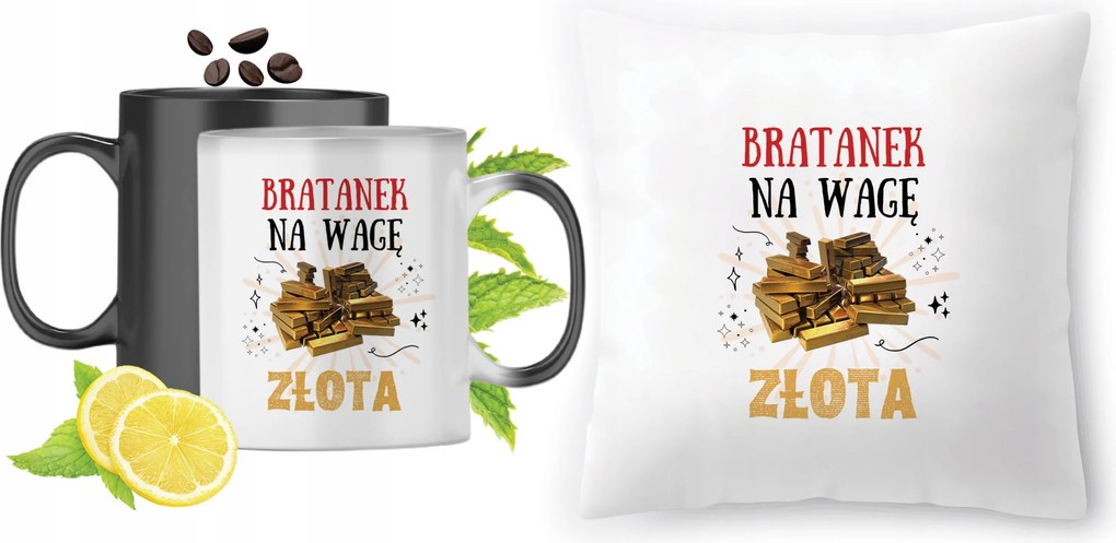 Árvácska szett Mágikus bögre fényképes nyomott mintás párna