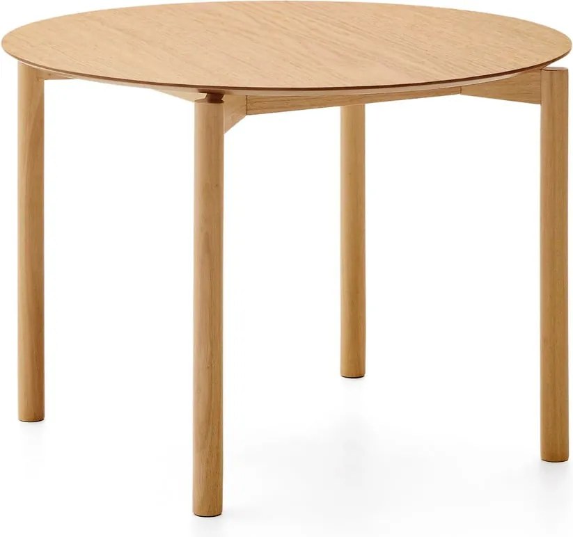 Kerek étkezőasztal kőrisfa dekorral ø 110 cm Indara – Kave Home