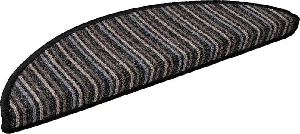 vidaXL Öntapadós lépcsőszőnyegek 15 pcs Antracit 56 x 17 x 3 cm