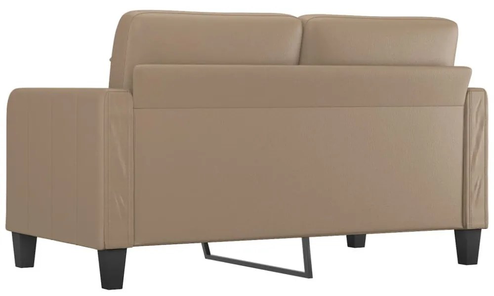2 személyes cappuccino színű műbőr kanapé 140 cm