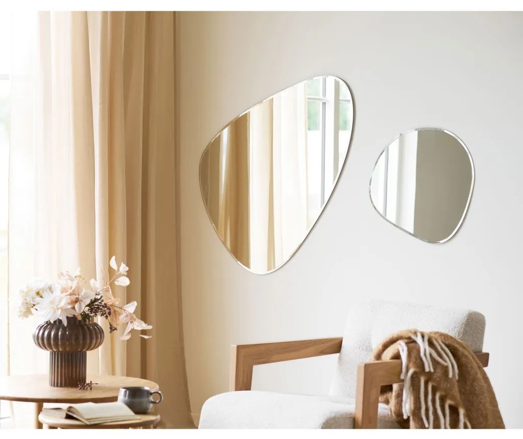 Devonport fali tükör organikus formájú, fazettás, 70x100 cm