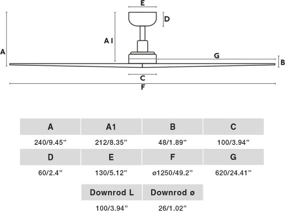 FARO 34280 - Mennyezeti ventilátor KLIM M fenyő/fehér átm. 125 cm+ távirányítás