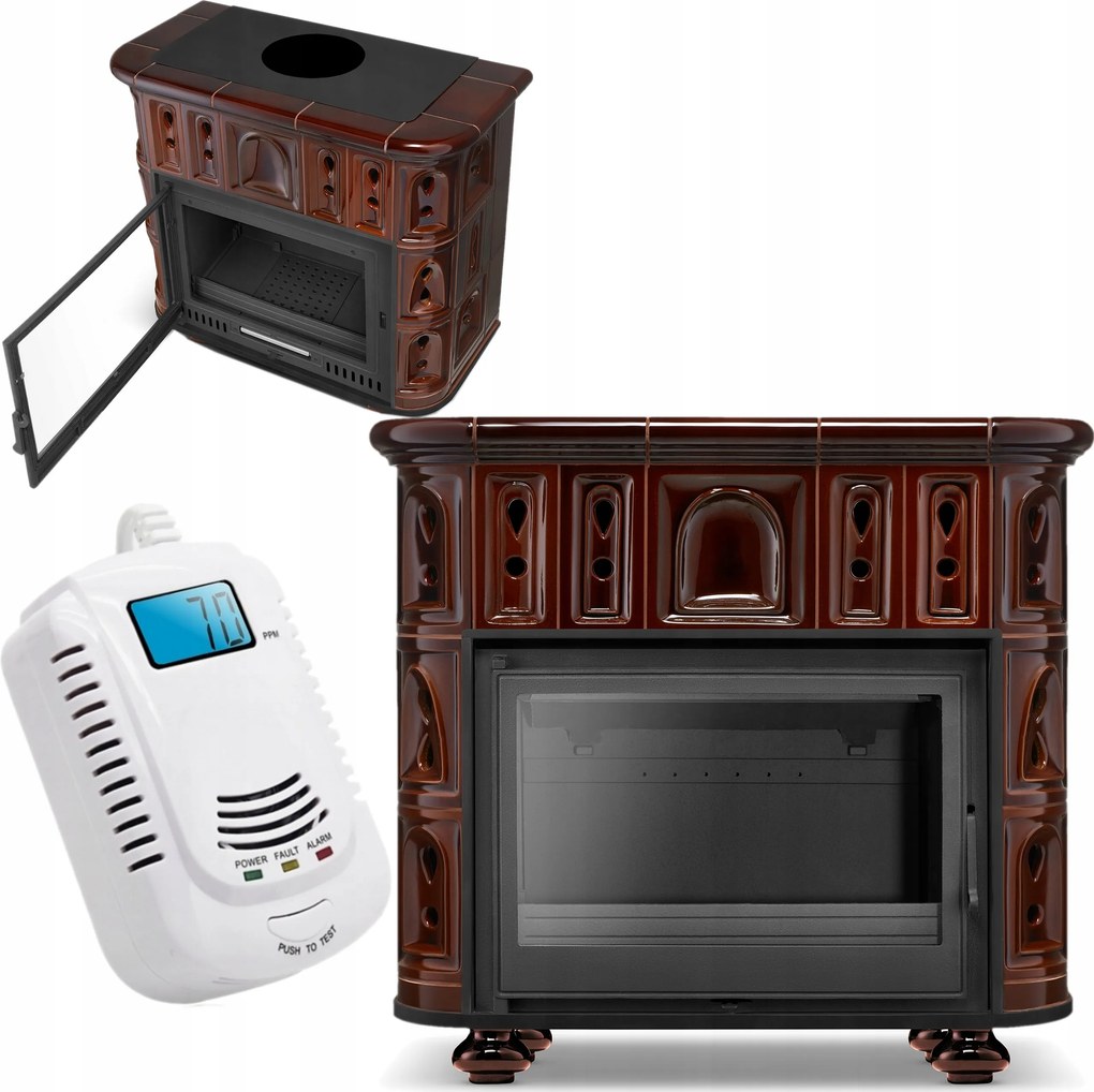 Kályha kandalló kályha kecske cserép kerámia kandalló burkolat 13KW 130m2