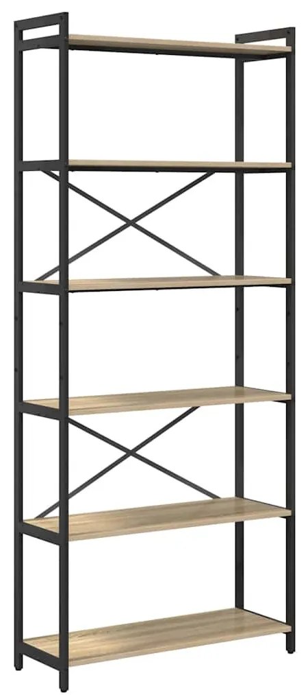 Könyvszekrény sonoma tölgy 80 x 30 x 188 cm Faanyag