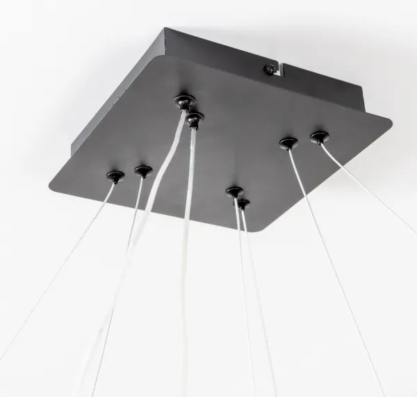 Brilagi - Fényerőszabályozható kábeles függeszték FALCON SLIM LED/78W/230V 50x50 cm fekete + távirányító