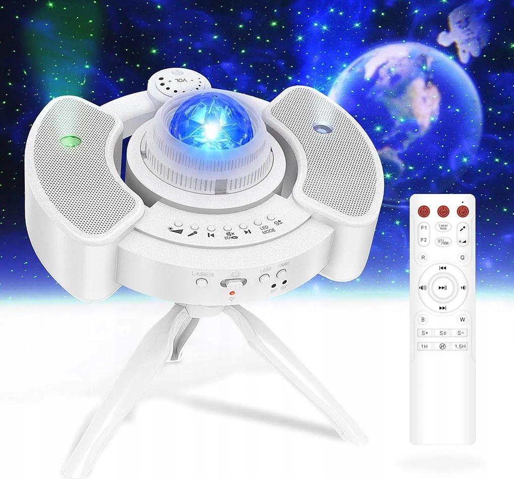 Zajmentes csillagos égbolt projektor, 22 vetítési mód,