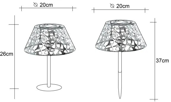 Globo 33648 - LED napelemes lámpa SOLAR LED/0,06W/3V 3000K IP44