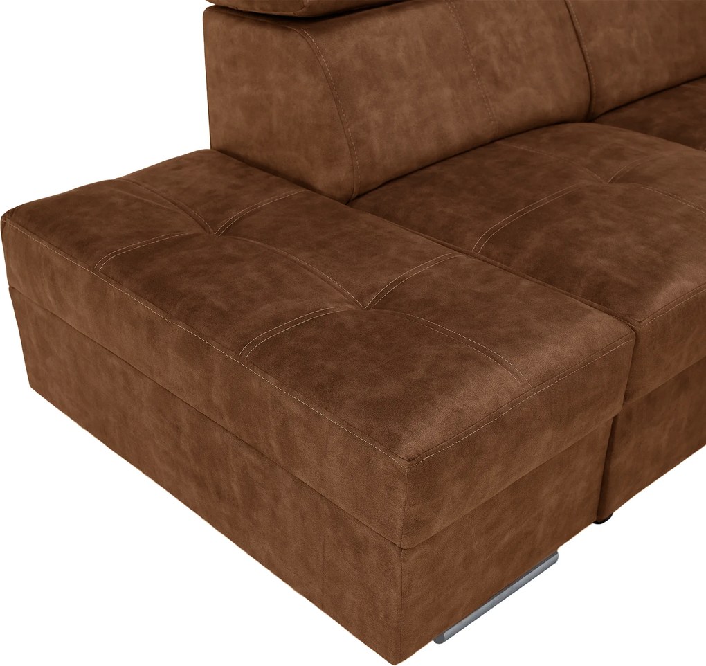 Ülőgarnitúra, barna, balos, MALAGA