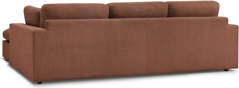 Narancssárga kordbársony sarokkanapé Belair – Bobochic Paris