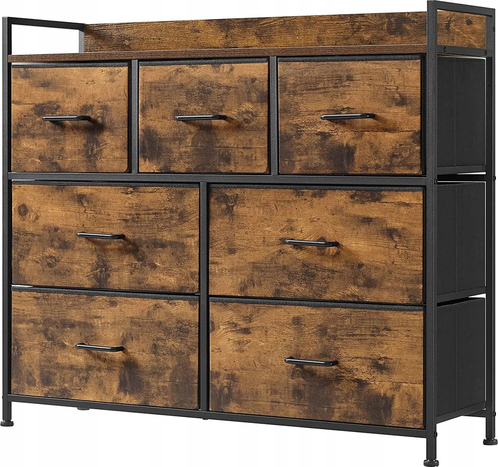 Ipari komód nappaliba 7 fiókos 98 cm Loft