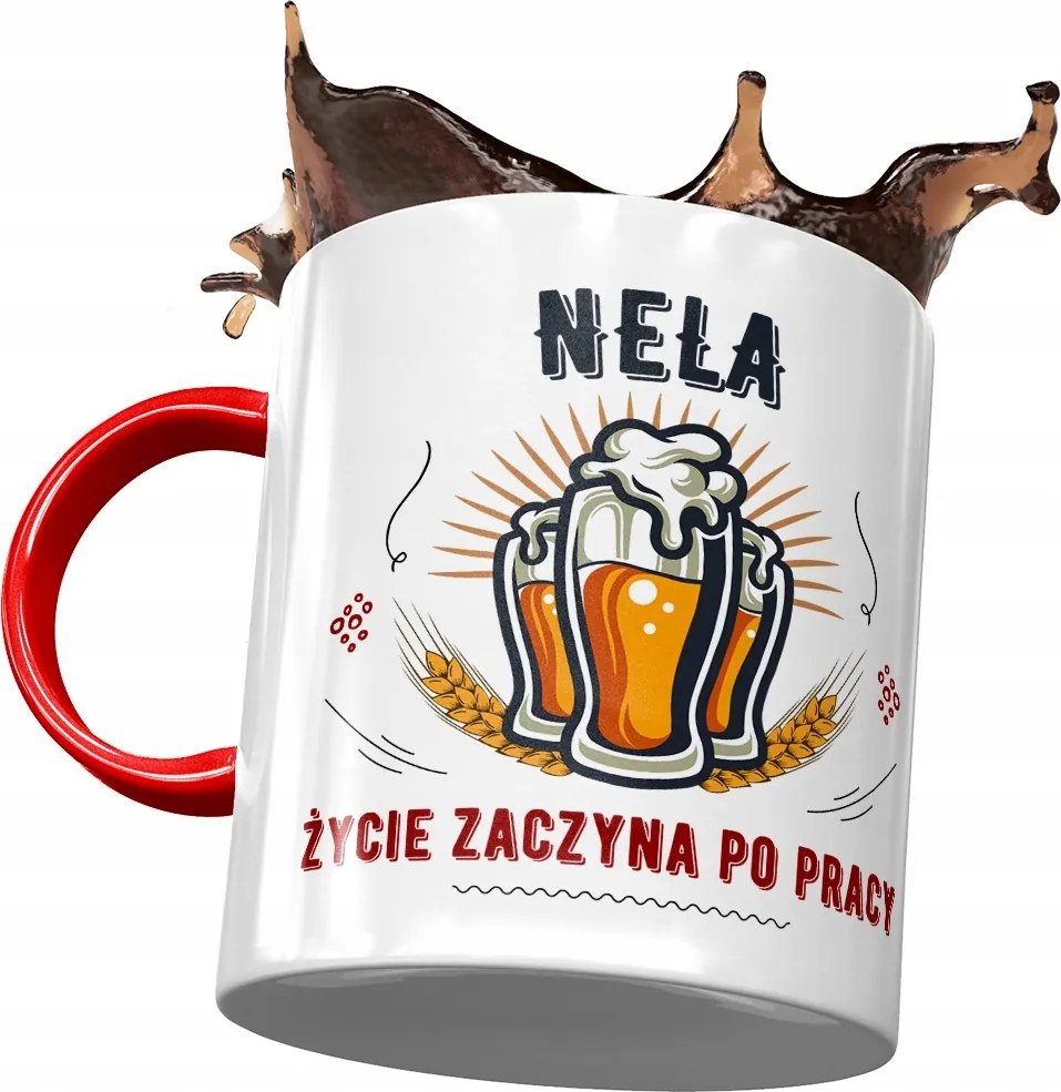 Piros Bögre Neli Feleség Barátnő Ajándék Nyomtatott Fotóval