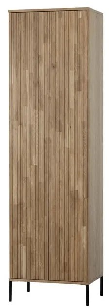 Natúr színű ruhásszekrény tölgyfa dekorral 60x210x42 cm Gravure – WOOOD