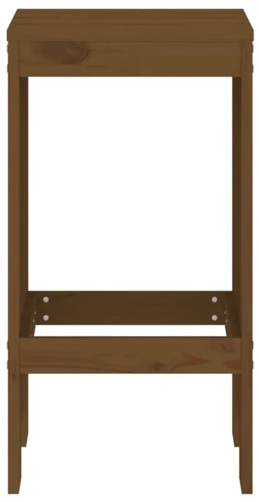 2 db mézbarna tömör fenyőfa bárszék 40x36x75 cm