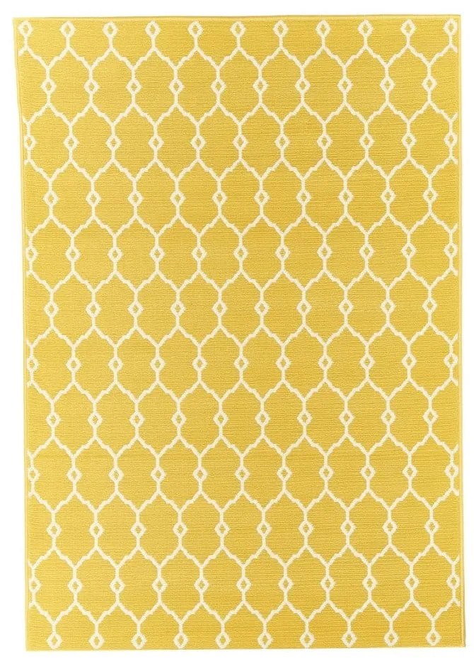 Trellis sárga kültéri szőnyeg, 160 x 230 cm - Floorita