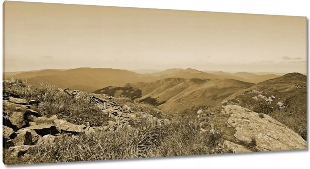 Festmények 115x55 Bieszczadzki tájkép