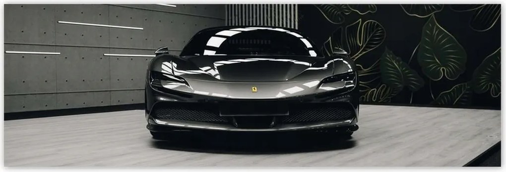 Poszterek 200x66 Fekete Ferrari Autó