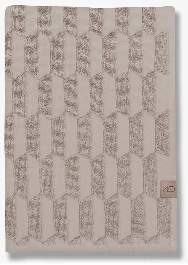 Bézs pamut törölköző szett 2 db-os 35x55 cm Geo – Mette Ditmer Denmark