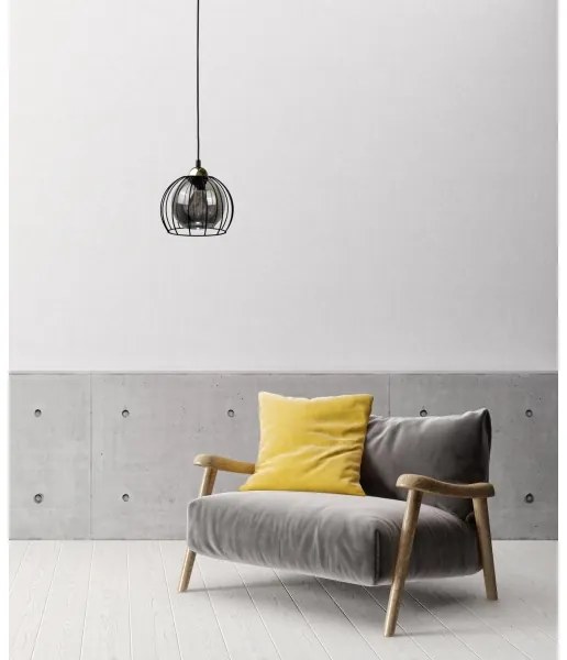 Csillár zsinóron SOLO BLACK 1xE27/60W230V fekete/arany