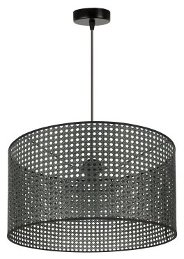 Duolla - Csillár zsinóron ROLLER RATTAN 1xE27/15W/230V átm. 45 cm fekete