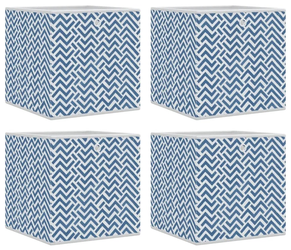 vidaXL 4 db kék nem szőtt szövet összecsukható tárolódoboz 32x32x32cm