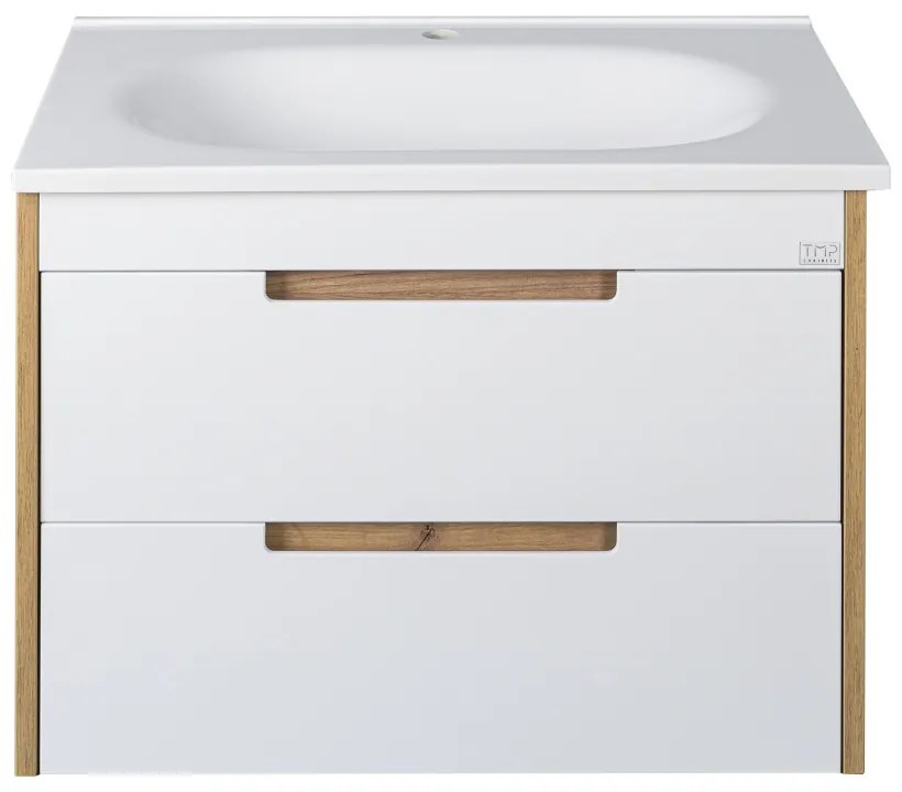TMP GOLDY 75 fali fürdőszobabútor - öntött műmárvány mosdóval - 75 cm