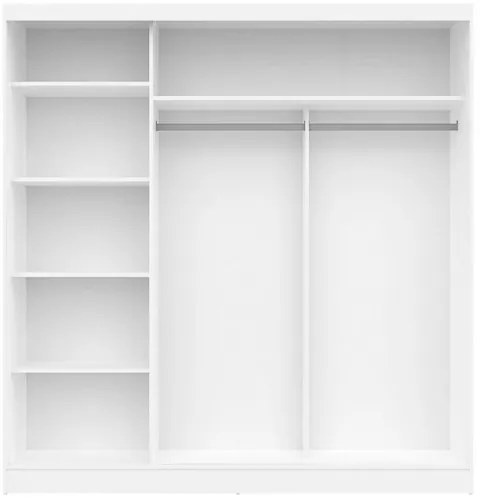 ARIS Ruhásszekrény Fehér színben 204 cm 3DP3L