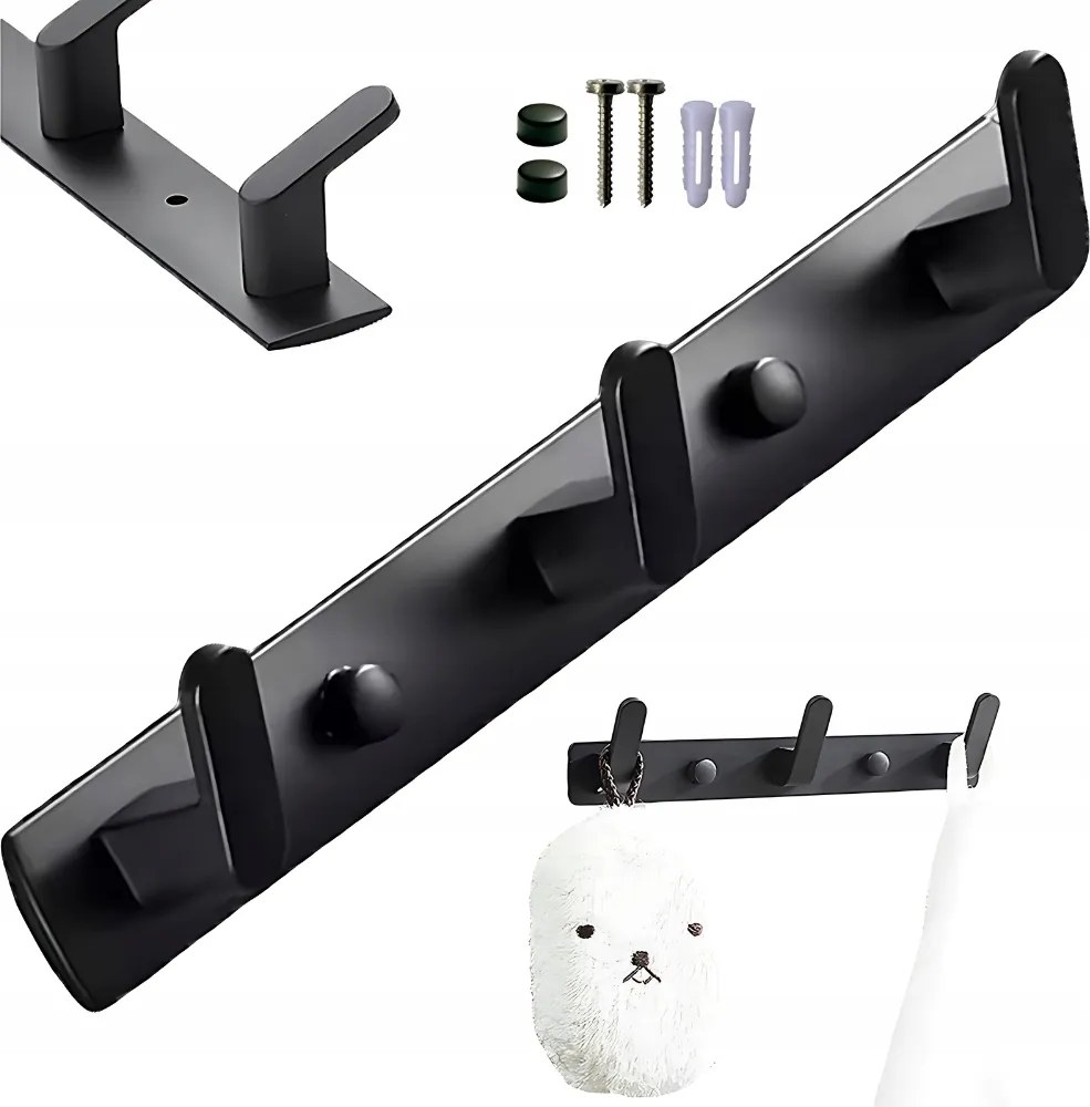 Ruhaakasztó fürdőszobai törölköző konyhai loft fali 24,5cm