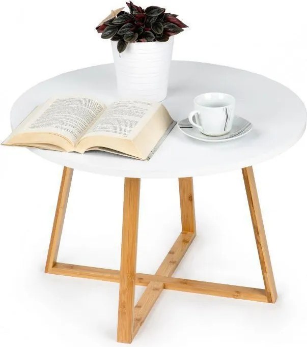 Dohányzóasztal 80x45x42 cm fehér GM-01