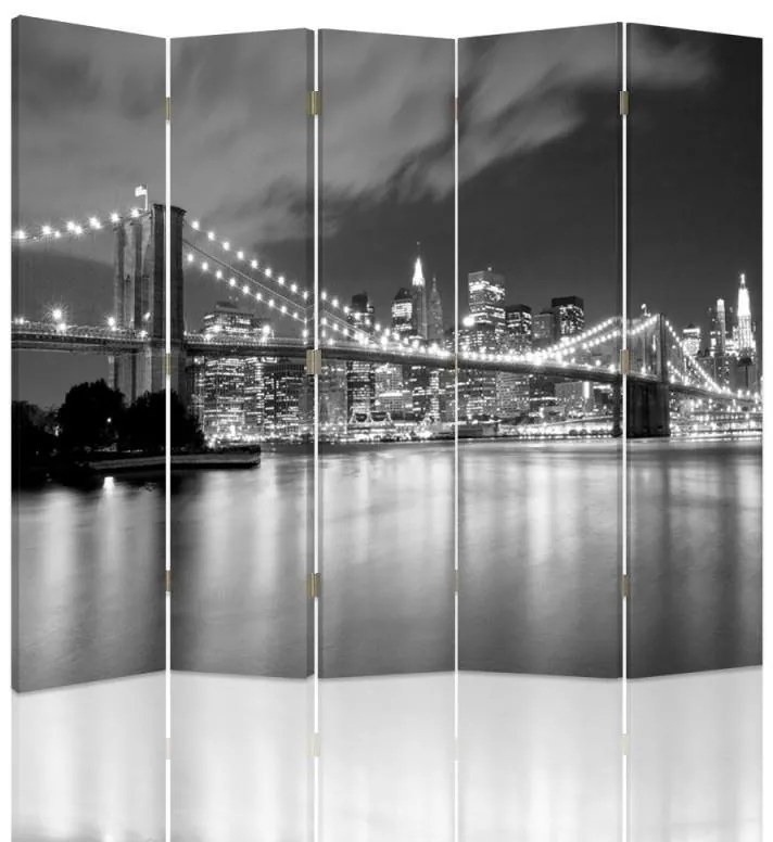Gario Paraván Brooklyn híd éjszaka Méret: 180 x 170 cm, Kivitelezés: Klasszikus paraván