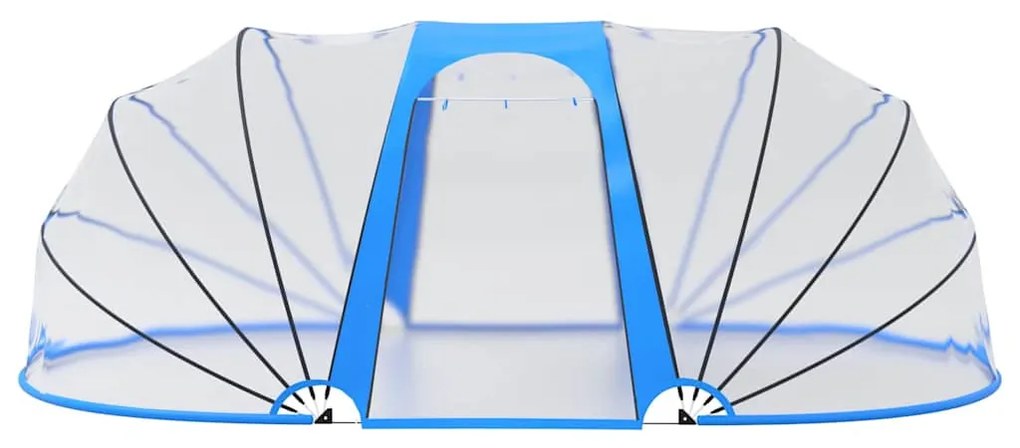 Ovális medencekupola 530 x 410 x 210 cm