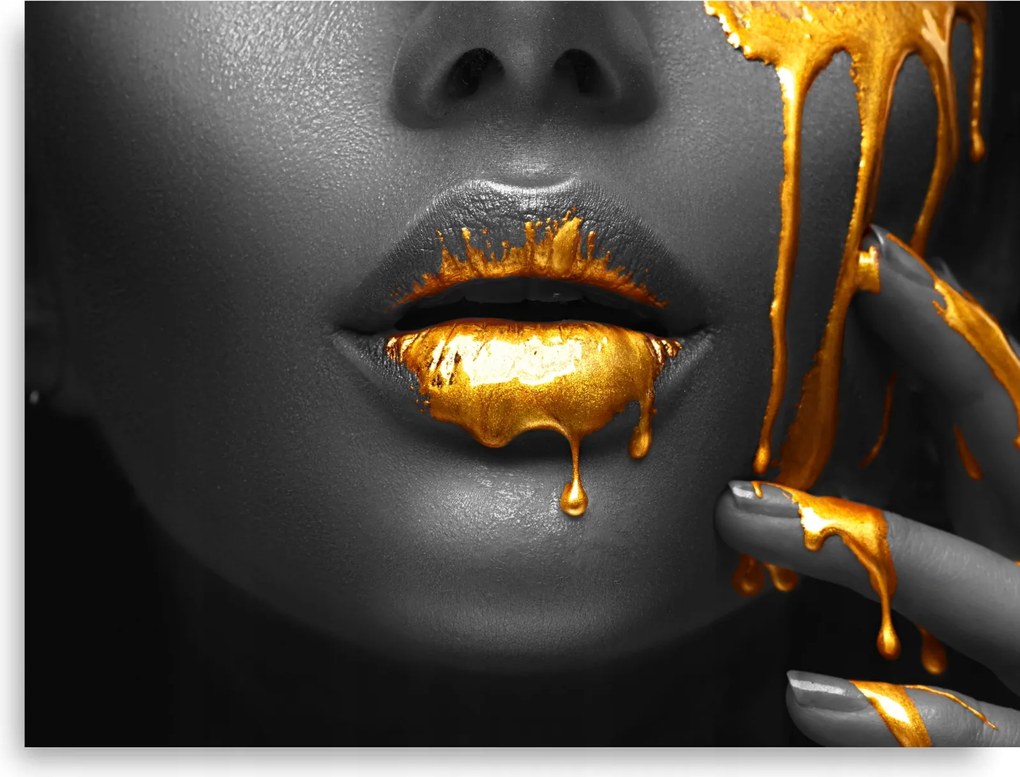 Női Arc arany poszter kép B2 50x70cm #111