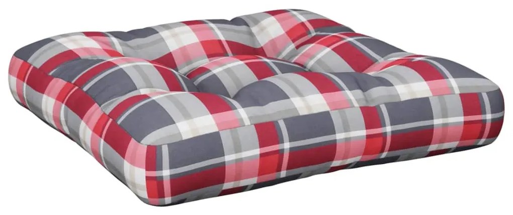 piros kockás szövet raklappárna 58 x 58 x 10 cm