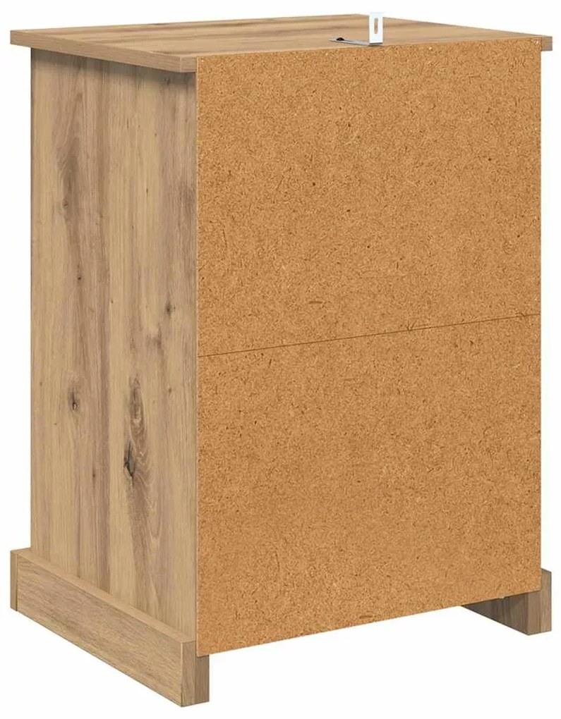 Éjjeliszekrény 2 pcs kézműves tölgy 43 x 36 x 60 cm Faanyag