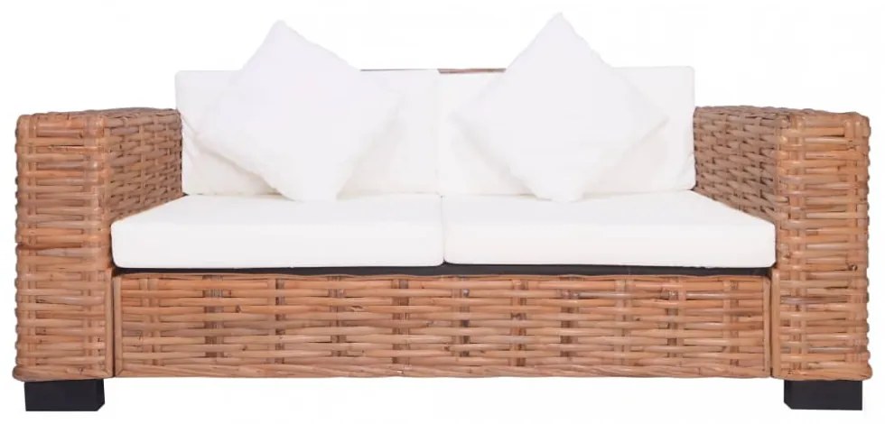 2-személyes természetes rattan kerti kanapé