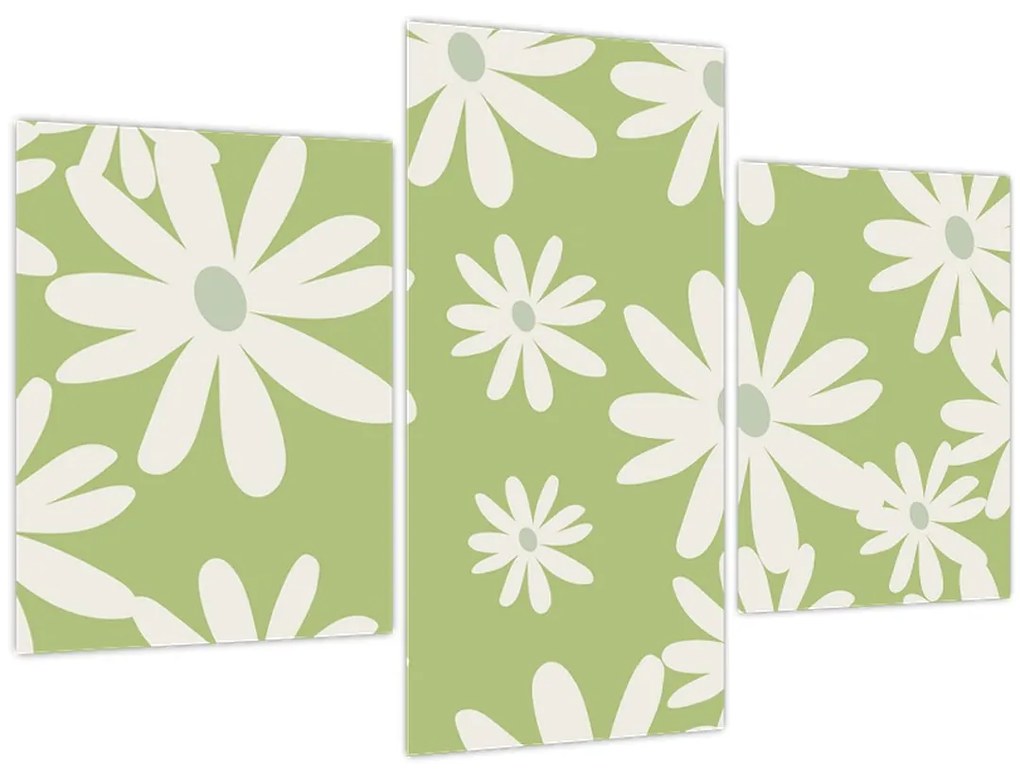 Kép - Hippik, zöld virágok N⁰1 (90x60 cm)