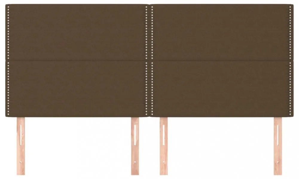 4 db sötétbarna szövet fejtámla 100x5x78/88 cm