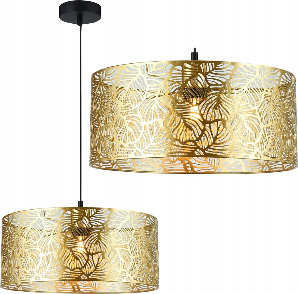 Mennyezeti Lámpa Falra Akasztható Áttört Virágos 1x E27 Arany Nappali Boho