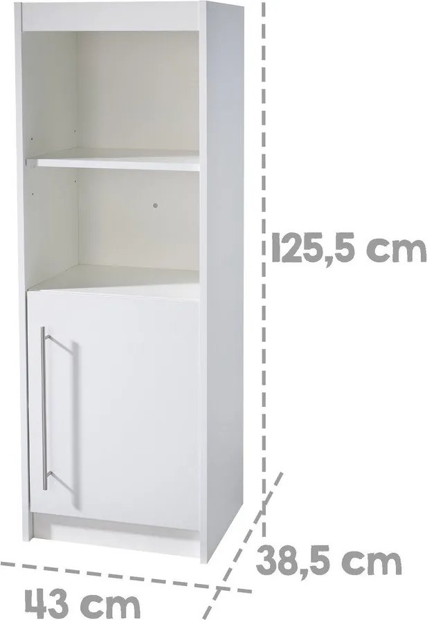 Fehér gyerek könyvespolc 43x126x38,5 cm Maren – Roba